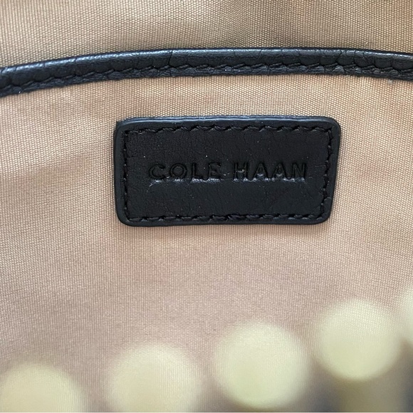 Cole Haan Black Leather Wristlet Handbag Wallet Mini Bag Cellphone Holder - Picture 7 of 7